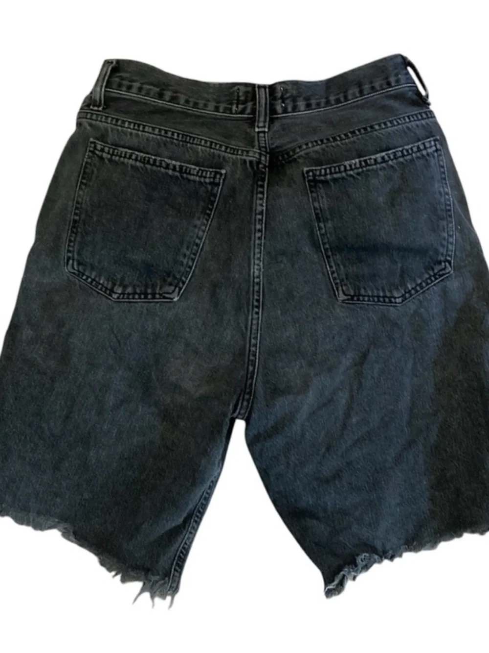 Agolde Pinch waist Black Denim Shorts - Picture 4 of 9